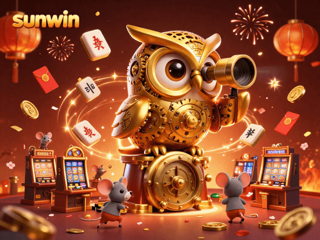 Watch the exciting sunwin casino experience with swirling golden coins and vibrant game elements.