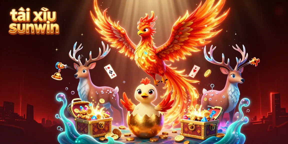Experience the thrill of tài xỉu sunwin with vibrant gaming elements in a dynamic 3D scene.